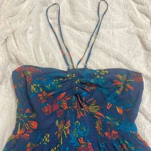 Free People Adjustable Strap Halter Maxi Dress